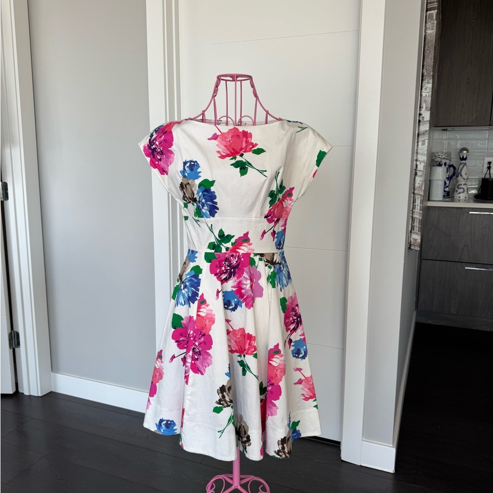 Kate Spade White and Pink Floral Dress